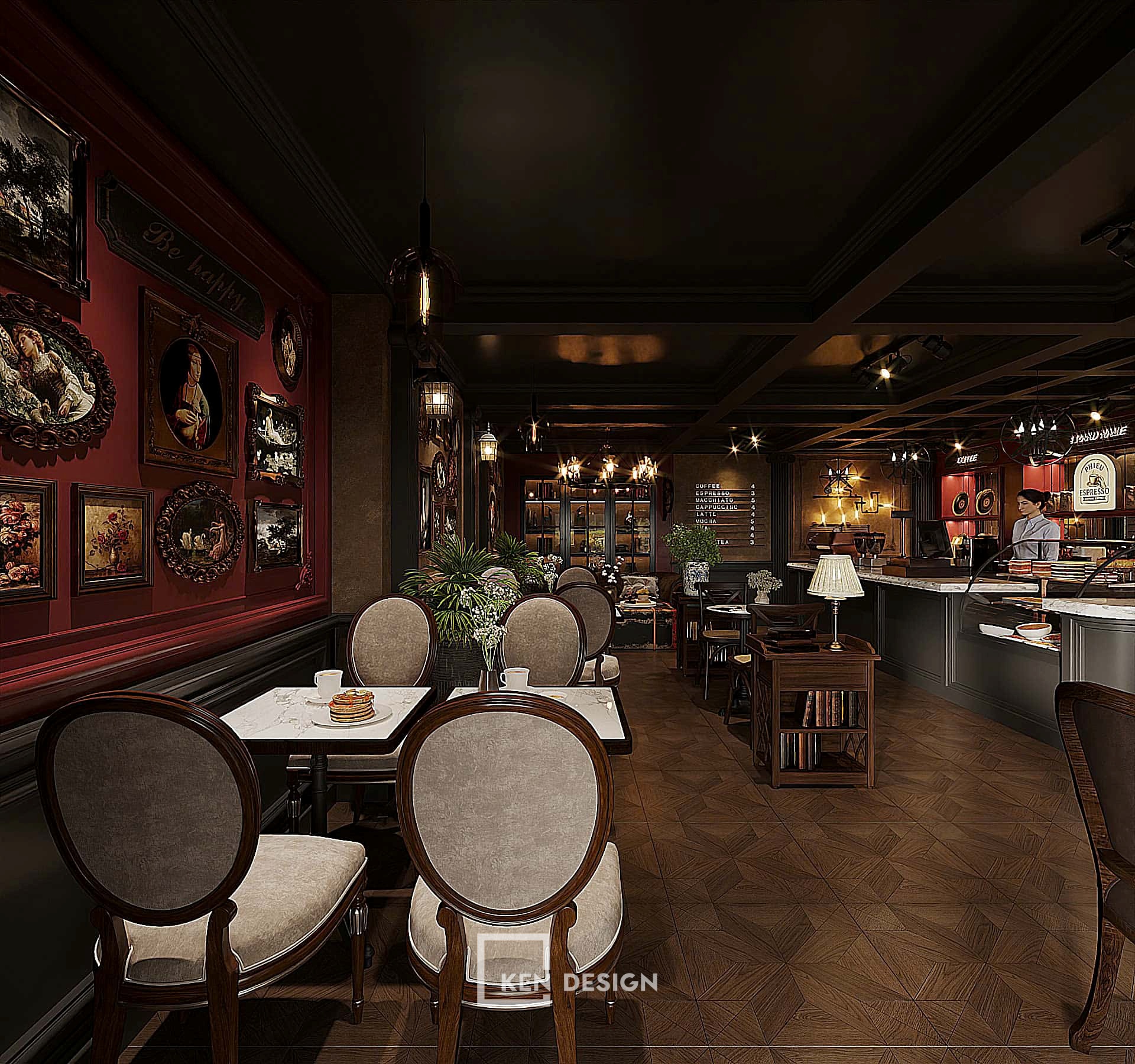 Thiết kế quán cafe Phiêu tại Ba Đình